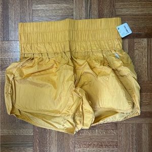 Free People Movement The Way Home Shorts Size L Golden Yellow